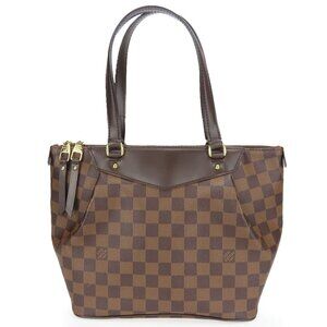 LOUIS VUITTON Brown Damier Leather Tote Bag